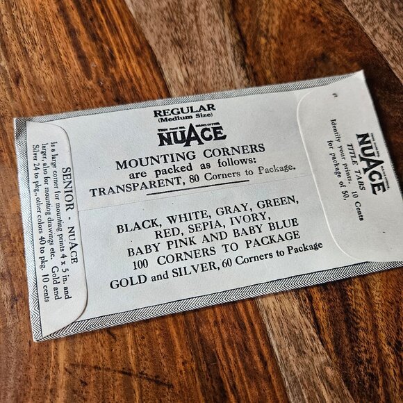 Vintage 40s 50s Black Mounting Corners NuAce 600 and Unused Snapshot Album - Picture 3 of 4